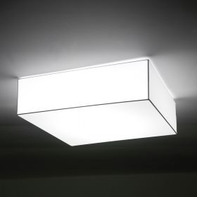MONOBLOQUE Rechteckige LED Deckenleuchte Rechteckige Deckenleuchte mit weiem Stoffbezug.