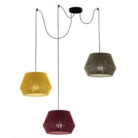 KIT POP 3-lam. Pendant light with colorful shades