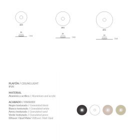 FILLIPA Very flat ceiling light Sehr flache Deckenlampe Abmessung.
