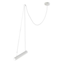 BEPPO Cylindrical pendant light with adjustable spotlight