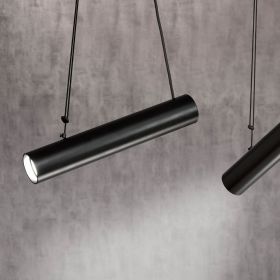 BEPPO Cylindrical pendant light with adjustable spotlight Lichtaustritt mit Spot.