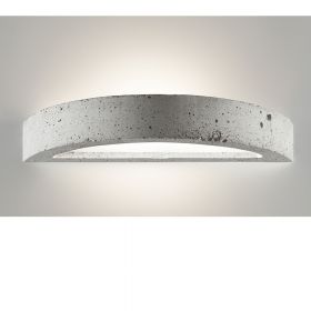 GINO Semicircular wall light made of lightweight concrete Halbrunde Wandleuchte aus Beton. Lichtaustritt nach oben und unten.