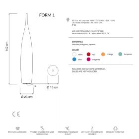 TANK OUT Colorful outdoor floor lamp Abmessung der Form 1.