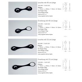 INFINITY Wandleuchten mit Erweiterungsmodulen Deckenlampe mit Erweitungsmodulen.