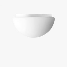 ADEL Semicircular ceiling light made of opal glass Halbrunde Deckenlampe aus Opalglas.