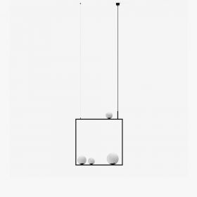 HOLLE Groe Hngeleuchte quadratisch Minimalistische Design Lampe hngend.