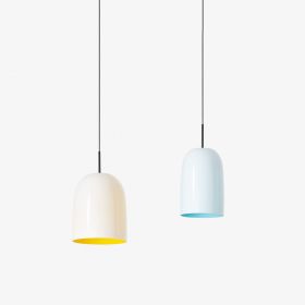 ARCANE pendant light with colored glass shade