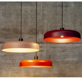 GAZTA Large designer pendant light in many colors Groe Metall-Lampe (abb. E27 und LED).