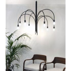 DANDY Modern chandelier Groer moderner Kronleuchter, matt Schwarz.