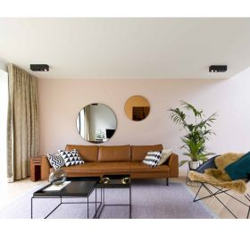 DOMINO SFEROS Dimmable ceiling spotlight Gut ausgeleuchtetes Wohnzimmer mit 2er Deckenspot.