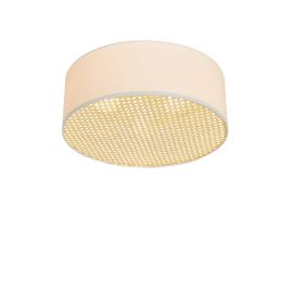 RIKE ceiling lamp made of fabric with wickerwork