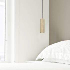 KEA WOOD Zylindrische Pendellampe aus Holz
