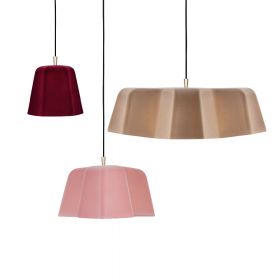 FLOW Elegant pendant lamp with velvet