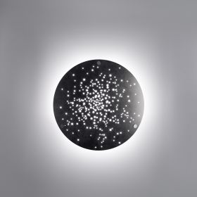 ESTRELL Dekorative Wandleuchte Sternenhimmel Wandleuchte in brniert seidenmatt, 60 cm Durchmesser.