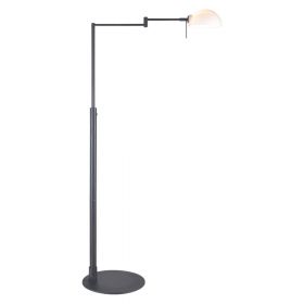 JLLAND Bodenstehleuchte mit Ausleger Bodenstehlampe mit beweglichem Ausleger, Schwarz.
