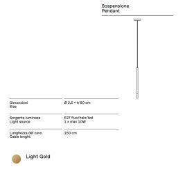 SETO Design Pendelleuchte Abmessungen der Pendelleuchte.