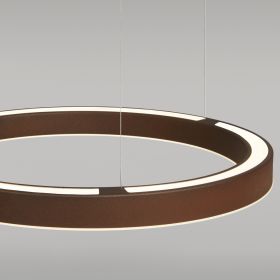 Ringförmige LED Hängeleuchte Up&Down Ø 70cm, Corten