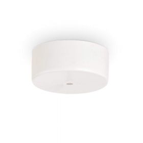 Deckenbaldachin fr 1-flam. Pendellampen Lampen-Deckenteil aus Metall in Wei.