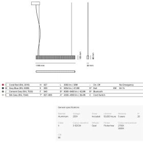 DUNE X Lineare Hngeleuchte mit gewellter Front