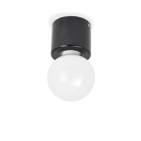 NORIS Deckenhalterung Porzellan Schwarze Lampenhalterung. Globe LED Leuchtmittel (nicht inklusvie).