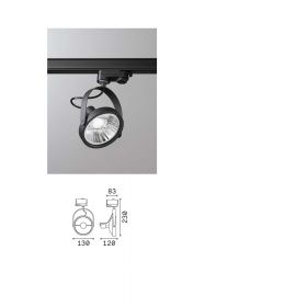 GLAM Beweglicher Spot mit GU10 Leuchmittel Gre des Spots
