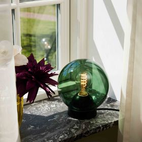 BACCIO table lamp with colored glass