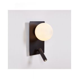 GLOS Wandleuchte mit Leselicht und Schalter Wandleuchte in Schwarz.