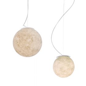 LUNA moon lamp made of white synthetic resin