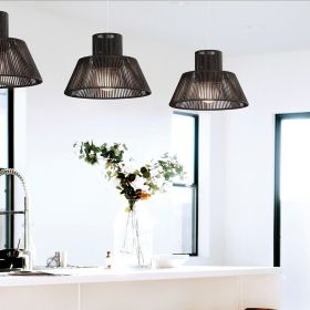 NELE L pendant light with colored shade Groe Lampen in Schwarz, Esstisch.