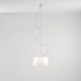 GINGA pendant light with white plastic shade