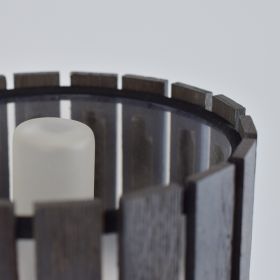 LUZ OCULTA WOOD table lamp with wood veneer Das G9 Leuchtmittel wird durch Glasdiffusor verblendet.