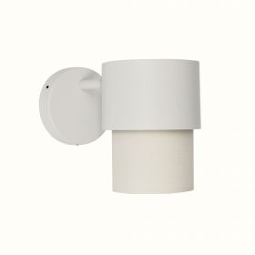 CAIN Design wall lamp with textile in gray-white