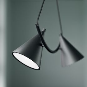 RIM Design pendant light Konischer geformter Schirm, blendfrei.