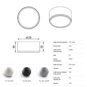 KAPS Kleine LED Deckenleuchte