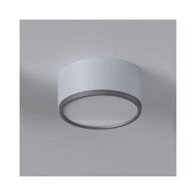 KAPS Small LED ceiling light Ausfhrung Weialuminium mit Schwarzem Ring.