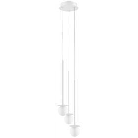 MIORI 3-flammige Kugelglas-Pendellampe Ausfhrung der Leuchte in Wei.