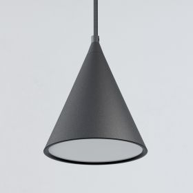 RIM Pendellampe aus Metall in Schwarz Kleiner konischer Lampenschirm (ohne Stange).