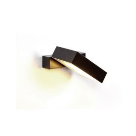 DUAL wall light with moving light in black