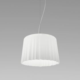 CLOTH Italian pendant light made of opal glass with a special look