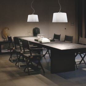 CLOTH Italienische Pendelleuchte aus Opalglas mit besonderer Optik Italienische Glas-Pendelleuchte fr den Esstisch
