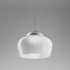 CRISTALLINA Murano glass pendant light opal or black