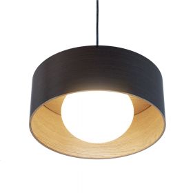 KOBE pendant lamp wood and opal glass