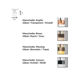 FUTURA Italienische Glas-Deckenleuchte