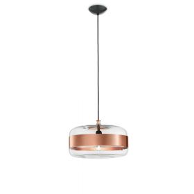 FUTURA Goe Glas-Hngeleuchte Groe Hngeleuchte mit 40 cm Dm, Kupfer.