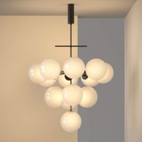 PLANETA Modern chandelier with 13 globes