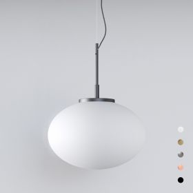 OPRA opal glass pendant lamp large