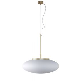 OPRA opal glass pendant lamp oval