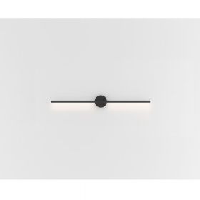LINES Long designer wall lamp Die lange, dnne Wandlampe in Schwarz.