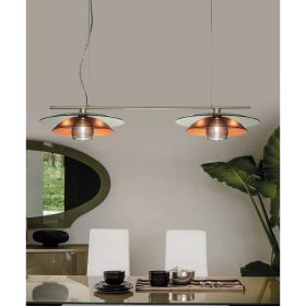 TRE VOLTE Hochwertige Doppel-Pendelleuchte 2-flammige Esstischlampe.