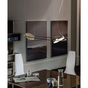 GIOTTO Moderne LED Hngeleuchte Italienische Hngeleuchte mit zwei verstellbaren Lichtquellen.